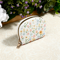 Porte-cartes personnalisé avec fermeture éclair, mini porte-monnaie portable, pochette de rangement pour cartes et pièces de monnaie avec logo et motif personnalisés OEM pour femmes