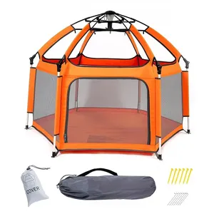 Draagbare Quick Set Kids Play Tent Strandgras Anti Uv Pop Up Baby Box 2023 Kids Play Tent Outdoor Baby Luifel Tent Tent