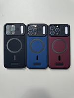 Nouvelle coque arrière en cuir pour iPhone 17 Pro Max 16 Pro 14 15 Plus 13 12, coque magnétique pour Samsung S25 Ultra
