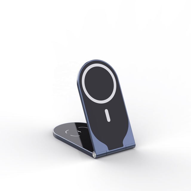 PowerQi 2-In-1 Folding Magnetic Wireless Charger 7.5W 10W Fast Charging Stand Portable Wireless Charging Station