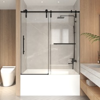 Porte de douche coulissante directement de l'usine pour projets de salle de bain et achats en gros