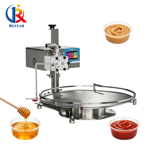 <span class=keywords><strong>Machine</strong></span> de remplissage à plateau tournant <span class=keywords><strong>pour</strong></span> miel, beurre de cacahuète, crème, huile comestible, sauce tomate, pâte de sésame, gel, confiture et <span class=keywords><strong>sirop</strong></span> à haute viscosité - Product Image 1