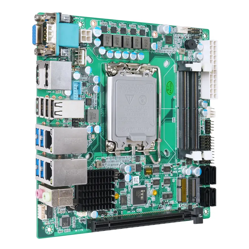 Zunsia H610 B660 h670 Bo mạch chủ 12th Gen Intel Alder hồ PCIe _ X16 13 * USB 6 * COM Dual Lan máy tính Mini ITX Bo mạch chủ lga1700