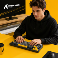 Clavier mécanique Attack Shark X85PRO Tri-mode 75% Gasket avec écran TFT et bouton