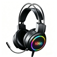 Casque de jeu filaire circum-auriculaire RVB à vente directe d'usine avec son surround à haut-parleur dynamique pour PS4/PS5/Switch – Garantie 1 an