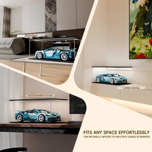 Vitrine d'exposition moderne personnalisée en acrylique transparent avec éclairage LED pour objets de collection, figurines et poupées - Product Image 4