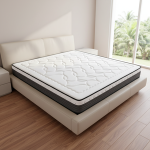 Matelas hybride <span class=keywords><strong>de</strong></span> luxe bicolore à profil latéral, soutien ergonomique, ressorts ensachés, <span class=keywords><strong>160x200</strong></span>, taille Queen, Marché SEA - Product Image 1