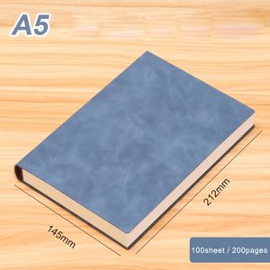 Wholesale 100 Sheets Thick Soft PU Leather <b>A5</b> Business Style Silk Screen Printed <b>Notepad</b> Academic University Student Record - Product Image 4