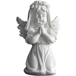 European White Cute Cupid Angel Candlestick Birthday Festival Decorations Couple Romantic Gift Home Living Room Resin Ornament