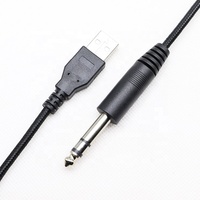 6,35-mm-Mono-AUX-Audiostecker auf USB-2.0-Konverterkabel, 1,8 m