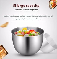 Robot pâtissier multifonctionnel électrique sur pied 5L en acier inoxydable haute puissance et durable pour la cuisine transfrontalière