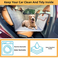 Housse de siège auto pour chien pour siège arrière, avec base rigide, extension de siège arrière, en tissu Oxford acrylique durable et écologique, protection pour animaux de compagnie