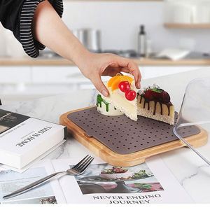 Ensemble de présentoirs à gâteaux personnalisés, écologiques, extra larges, de forme carrée, en 3 pièces, avec table à desserts - Product Image 4