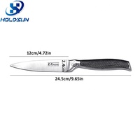Couteau utilitaire professionnel multifonctionnel en acier inoxydable de 5 pouces avec logo personnalisé, manche creux antidérapant pour la cuisine à domicile