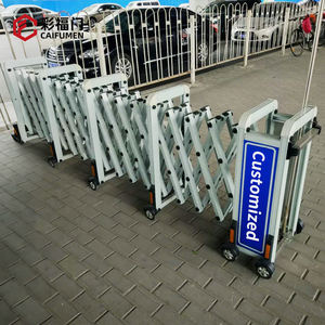 Barrière <span class=keywords><strong>de</strong></span> sécurité routière télescopique rétractable manuelle à pousser-tirer avec roues <span class=keywords><strong>pour</strong></span> <span class=keywords><strong>parking</strong></span>, aéroport, métro, centre commercial - Product Image 5