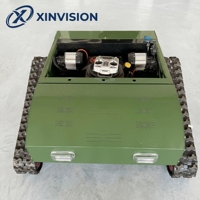 Tondeuse à gazon sur chenilles télécommandée avec moteur 452CC certifié CE, coupe de 80 cm de large, capacité de montée de 55°, tondeuse commerciale robuste pour pentes