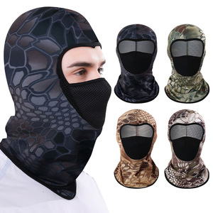 Masque facial imprimé python en maille de soie glacée pour le cyclisme, protection solaire extérieure, couvre-chef unisexe - Product Image 5