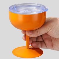 Nouveau 304 acier inoxydable Mini grand verre à vin 5oz haute valeur de couleur en forme de U verre avec couvercle pour la maison gobelets à vin rouge