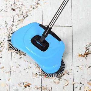Juego de escoba y recogedor de plástico multifuncional con mango largo para limpieza de suelos y alfombras, ideal para la eliminación de polvo y basura en el hogar. - Product Image 4