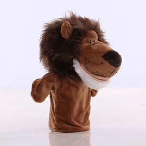 Vente en gros d'animaux de dessins animés jouets en peluche ours singe lion grenouille rabbin marionnettes maternelle parent-enfant interactif coton PP - Product Image 4