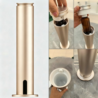 Diffuseur d'arômes à atomisation biphasique en alliage d'aluminium couleur or champagne, nébuliseur à air froid, OEM