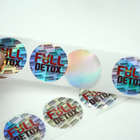 Impresión de pegatinas permanentes holográficas redondas pequeñas pegatinas fabricante de etiquetas personalizadas pegatinas con logotipo