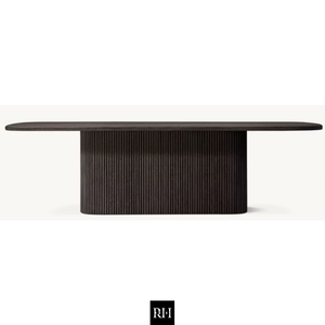 MULHOLLAND RECTANGULAR <b>Table</b> RH Style furniture <b>Solid</b> <b>Wood</b> Dining <b>Table</b> - Modern Indoor Furniture for Kitchen & Living Room - Product Image 5