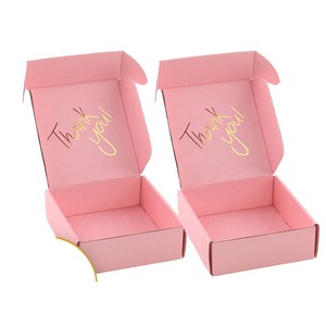 Cajas de ropa rojas y rosas impresas por correo personalizadas, caja de correo corrugada, caja de ropa para zapatos, embalaje con logotipo - Product Image 1