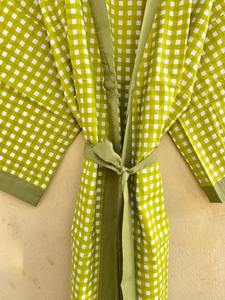 100% Cotton Kimono Handmade Cotton Floral Kimono Robe <b>Lightweight</b> Bathrobe Soft Cotton Kimono <b>Dressing</b> <b>Gown</b> Lounge wear - Product Image 3