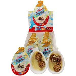 Vente en gros de chocolats <span class=keywords><strong>halal</strong></span> aux œufs, au lait et aux gaufrettes croustillantes, emballage personnalisé, boules de chocolat croustillantes, bonbons pour enfants - Product Image 1