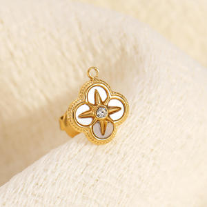 Supports de boucles d'oreilles en acier inoxydable, forme poire, plaqués or 18 carats, étanches, pour la fabrication de bijoux - Product Image 5