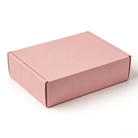 Échantillon gratuit, emballage en carton ondulé cosmétique réutilisable, logo personnalisé, rose, écologique, imperméable, finition brillante/mate