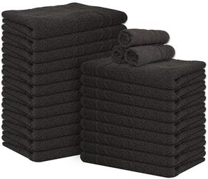 Toallas de Mano Cinara Premium 100% Algodón, Suaves, de Secado Rápido, Altamente Absorbentes, 16x27 Pulgadas, Paquete de 24, Hechas en China - Product Image 1