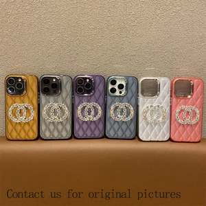 BZ028 Exclusivo diseñador de lujo de gama alta para IPhone16promax14plus Funda de cuero para piel de cordero 15promax CC funda para teléfono - Product Image 2