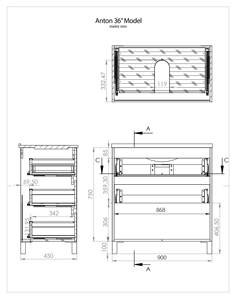Mueble de Baño Flotante con Lavabo Integrado, de Tablero de Partículas, para Venta al Por Mayor - Product Image 2