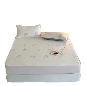 Summer Ice <b>Silk</b> Mat Set 1.2m 1.5m 1.8m Cooling Bedding With Cartoon Design For Air Conditioning Use - Product Image 3
