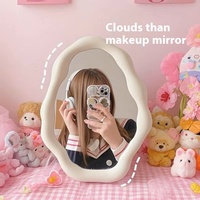 Miroir de maquillage de table en forme de nuage à bords ondulés, blanc crème, irrégulier, pour coiffeuse, chambre à coucher, décoration intérieure, vente en gros