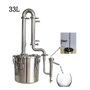 Equipamento de extração de álcool em 33l 304, máquina de rum, uso doméstico, vodka distiller