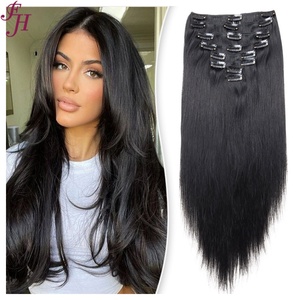 Extensiones de Cabello Vietnamitas FH Seamless Clip Ins, 100% Cabello Humano Liso con Clip - Product Image 1