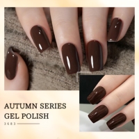 Lot de vernis à ongles gel couleur caramel nude marron, haute pigmentation, semi-permanent, soak-off, UV, fournitures pour ongles OEM