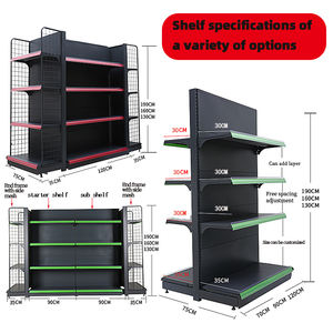 Gondole adaptée aux besoins du client de rayonnage de supermarché de couche de revêtement de poudre, supermarché - Product Image 5
