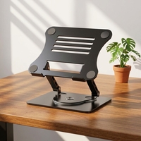 Support d'ordinateur portable rotatif à 360° en alliage d'aluminium, pliable et réglable, pour MacBook, tablette, PC, base de refroidissement