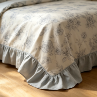 Lot de literie en gros, draps de lit en tissu floral en stock, literie en surplus en vrac à prix compétitif