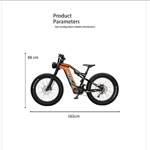 Bicicleta de Montaña Eléctrica de Lujo con Fibra de Carbono, Larga Autonomía, Neumáticos para Nieve de <span class=keywords><strong>26</strong></span> Pulgadas, Motor Central de 10000W, Batería de Litio de 48V Oculta - Product Image 3