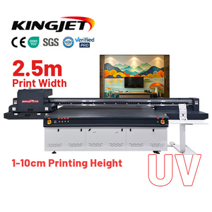 Cho kingjet 250*130cm <span class=keywords><strong>UV</strong></span> máy in phun 4-9 <span class=keywords><strong>RICOH</strong></span> <span class=keywords><strong>Gen5</strong></span>/gen6 3D Nền tường tích hợp Trần Mug chai máy in gốm - Product Image 1