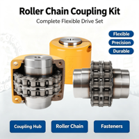 Accouplement de chaîne à rouleaux, haute résistance à l'usure, transmission stable, pièces forgées et trempées, longue durée de vie
