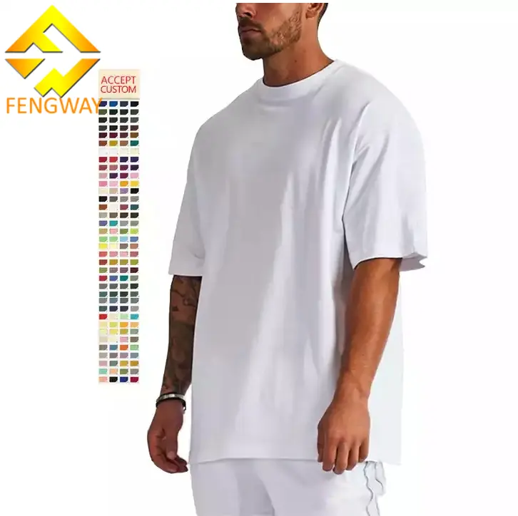 Heavy Weight T Shirt for Men Sports Glasses Fengway Cski Gogglek Cotton Short Sleeve Blank Casual Knitted Plain Dyed 2pcs O-neck