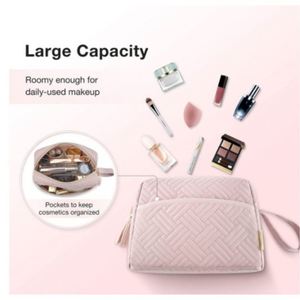 Bolsa de aseo de fábrica BSCI, bolsa de maquillaje, bolsa de viaje, impermeable, de nailon, de alta capacidad. - Product Image 4