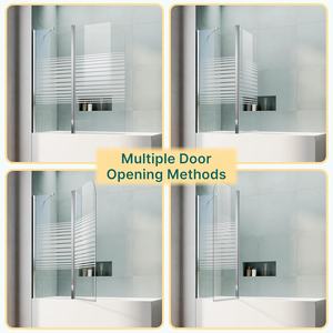 Charnière <span class=keywords><strong>de</strong></span> porte battante multifonction, accessoires <span class=keywords><strong>de</strong></span> <span class=keywords><strong>baignoire</strong></span>, charnières pivotantes fixes en verre, portes battantes mur-verre - Product Image 6