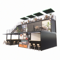 Maisons préfabriquées modulaires modernes à construction rapide en conteneurs de 20 et 40 pieds, à double étage, avec salles de bain, cuisines et bar à domicile